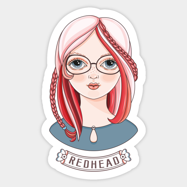 Redhead Redhead Sticker TeePublic